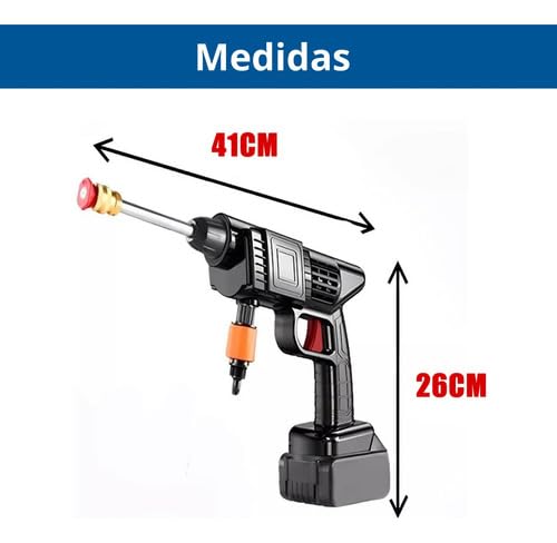 Lavadora De Alta Pressão Recarregável Portátil Para Carros Turbo Concentrado Preto 3 Bicos Engate Ra