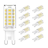 G9 LED Naturweiß 4000K, LED Lampe G9 3W, 25W 28W 40W Halogenäquivalent, AC 230V, 355LM, CRI 85, Mini LED Leuchtmittel G9 für Kronleuchter, Kein Flimmern, Nicht dimmbar, 10er Pack, CHEERBEE