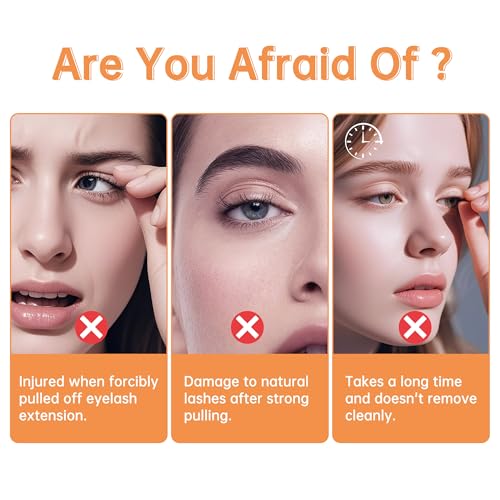 Beauty7 Wimpernkleber Entferner Cream Wimpernverlängerungslöser Orange Wimpernkleber Lösemittel wimpern extension Entferner Remover Cream Wimpernverlängerung Klebstoffentferner 5ml Duft: Orangenduft