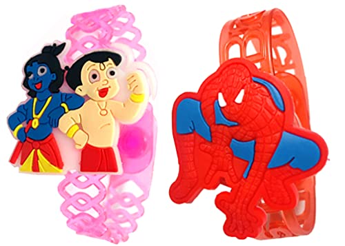 Evisha 2 Pcs Cartoon Character Kids Children LED Light Rakhi Wristband Assorted Cartoon Character (B08C47N5JC) Amazon Price History, Amazon Price Tracker
