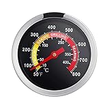 Grill BBQ Smoker Thermometer, Temperature Gauge for Outdoor Grills, Stainless Steel Waterproof Temp Thermometer Gauge Replacement, Barbecue Grill Charcoal Pit