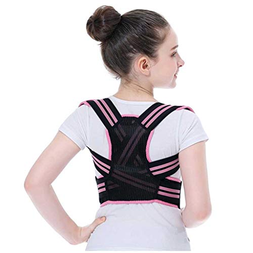 Orthèse dos enfant contre le dos voûté avec ceinture lombaire réglable bleue taille L