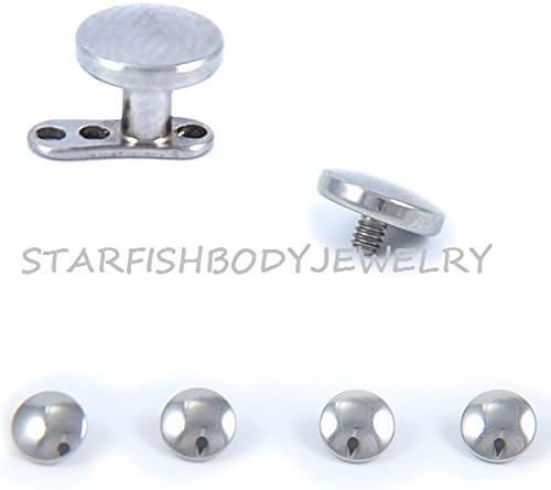 316L Surgical Steel Internally Threaded Round Dermal Top -14GA