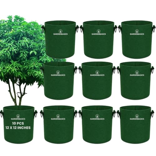 Geo Fabric Grow Bags | 400 GSM Thickened Nonwoven Plant Grow Bags...