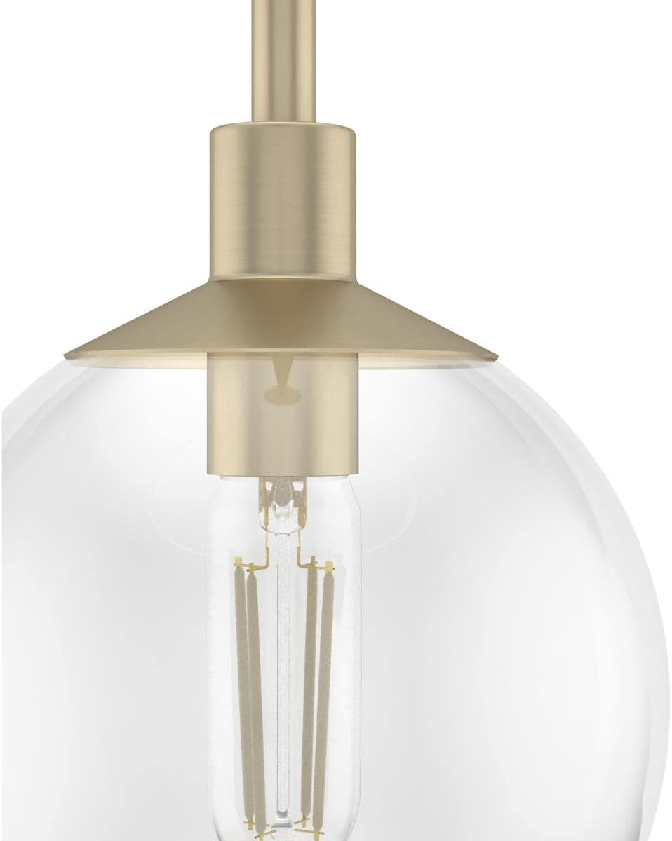 Hunter - Xidane 1-light Alturas Gold, Mini Pendant Light, Dimmable, Mid Century Modern Style, Globe Shaped, for Bedrooms, Kitchens, Dining, Living Rooms - 19504