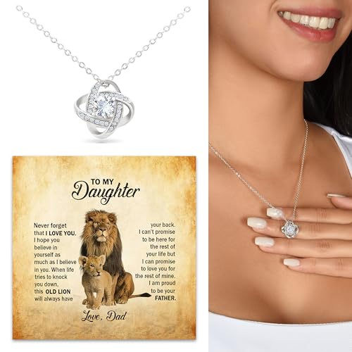 To My Daughter Necklace From Dad, Daughter Gift From Dad, Father Daughters Jewelry With Message Card And Gift Box, Graduation Christmas Birthday Gifts For Daughters From Mom4