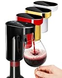 WM-Übertragung Partybedarf, 5-in-1 elektrischer Wein-Dekanter & Liquor-Spender, Belüfter & Ausgießer mit 1-999ml Präzisionsdosierung | Geschenk für Männer, Väter, Whiskey-Liebhaber(Schwarz)