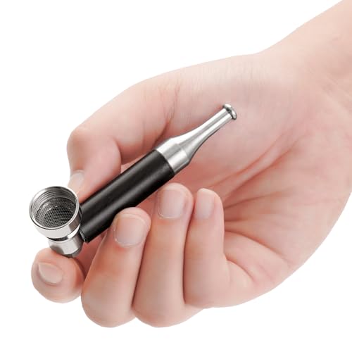 2-Pack Tobacco Pipe Set - Dual Color Mini Smoking Pipes with Wood Grain Finish, Travel Case, Cleaning Kit & Pipe Tool - Compact Giftable Pipes for Men, Beginners, Home or Outdoor Use - Image 5