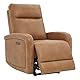 Kislot Genuine Leather Power Swivel Glider Recliner Chair for Adults, FSC Certified Electric Nursery Rocker Recliner Chair for Living Room