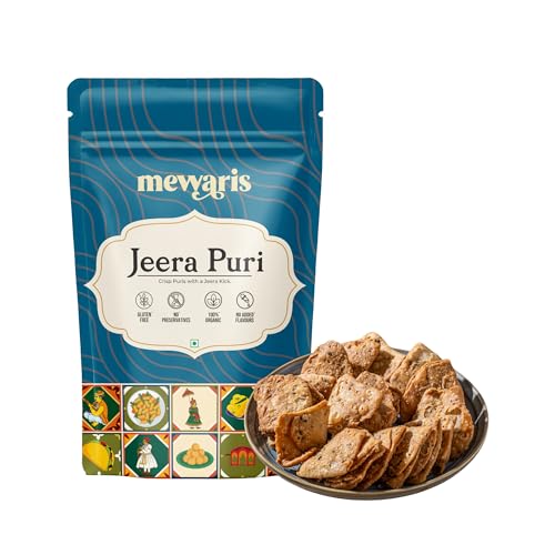 Image of MEWARIS Jeera Puri Crisp Savory Snack Made with Refined Wheat Flour & Cumin Seeds 200G