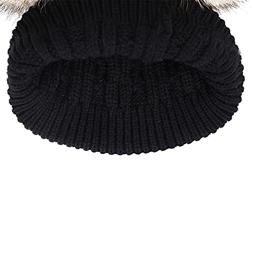 Baby Beanie Hat Double Pom Pom Toddler Beanies Warm Knit Infant Winter Hat Caps For Kids Boys Girls Black #TOP2