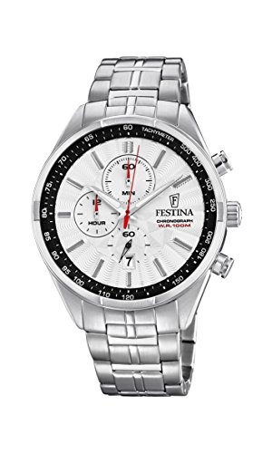 Preisvergleich Produktbild Festina Unisex Erwachsene Chronograph Quarz Uhr mit Edelstahl Armband F6863 / 2