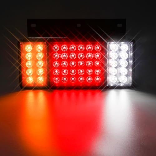 Image of 2 Pack 50 LED Trailer Tail Lights Bar Kit, Super Bright Waterproof Brake Turn Signal Reverse Lights with Mounting Brackets for Truck, RV, Boat & Camper 10-30V
