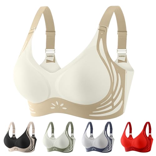 Pushup Bras for Women Caralush Bra, Lushfitting Powerful Push-Up Seamless Bras, No Underwire Wireless Pushup Underoutfit Bralette for Women