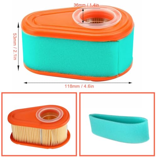 ZAMDOE 792038 Air filter Compatible for Briggs & Stratton DOV 700 Engine Lawn Mower Lawn Tractor Ride On Mower replaces #790388 792038 with Pre filter - Image 2