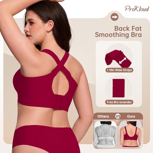 Image of ProKloud Jelly Bras for Women No Underwire Wireless Bra with Support and Lift Full Coverage Plus Size Comfy Seamless Bra