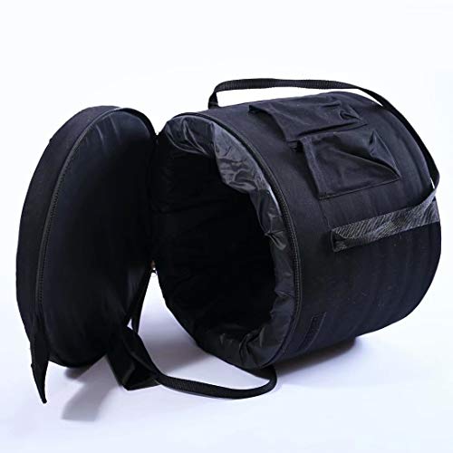 CVNC 18 Inch Black Color Heavy Duty Canvas Padded Carrying Case Travelling Bag For Crystal Singing Bowl - Thumbnail 2