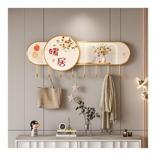 Perchero de pared con ganchos decorativos para la entrada de diseño elegante 5