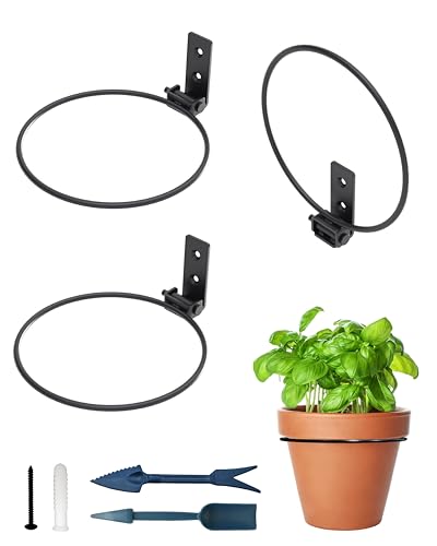 NACETURE Flower Pot Holder Ring for Wall Mount Foldable –