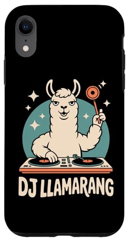 ラマのディージェイ ターンテーブル クラブミュージック DJ LLAMARANG パーティー スマホケース iPhone XR 用