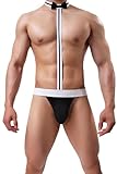 FULLJOYLOVE Herren Sexy Bodysuit Mankini Jockstrap Sexy Unterwäsche Mann Tanga Lustiges Geschenk Streich ausgefallenes Outfit Stretch Jumpsuit Nacht Kostüm Spaß Geschenke