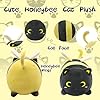 LSYDCARM Black Cat Bee Plush Pillow, 8" Cute Cats Honeybee Stuffed Animals, Kawaii Cats Plushie, Soft Stuffed Bees Cat Plush Hugging Doll Toy for Kids Girls Boys Birthday Christmas #4