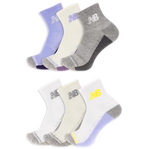 Image of New Balance Unisex Adult Performance Cushioned Ankle Socks - 6 Pairs - Moisture Wicking