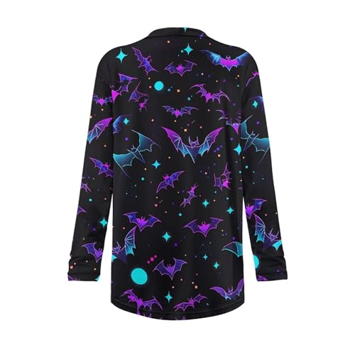 Image of Fall Maple Leaf Cardigan Sweaters for Women Long Sleeve Cardigan Soft Drape Open Front Dusters V-Neck Jackets Dressy
