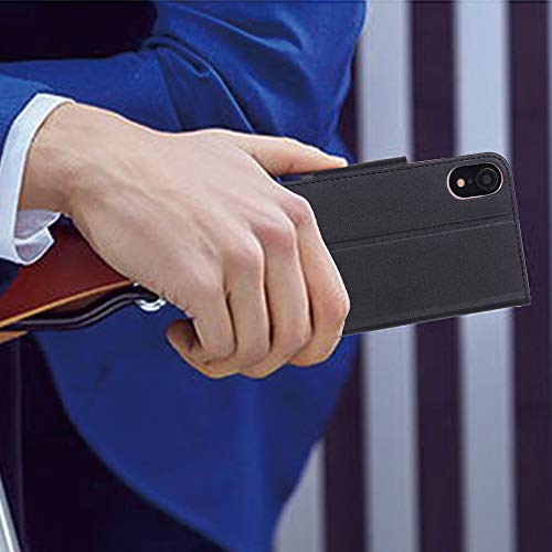 Procase Wallet Case For Iphone Xr, Folio Flip Case With Kickstand Card Holders Mirror Wristlet, Folding Stand Protective Cover For Apple Iphone Xr 6.1" 2018 Release -Black #TOP6