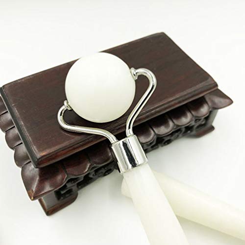 PIXNOR Rolo de Jade Natural Facial Pedra de Jade Quartzo Rolo Facial Quartzo Jade Massager Ferrament