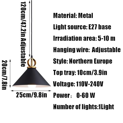 Lampe suspendue métal orientable luminaire industriel E27 robuste - 7