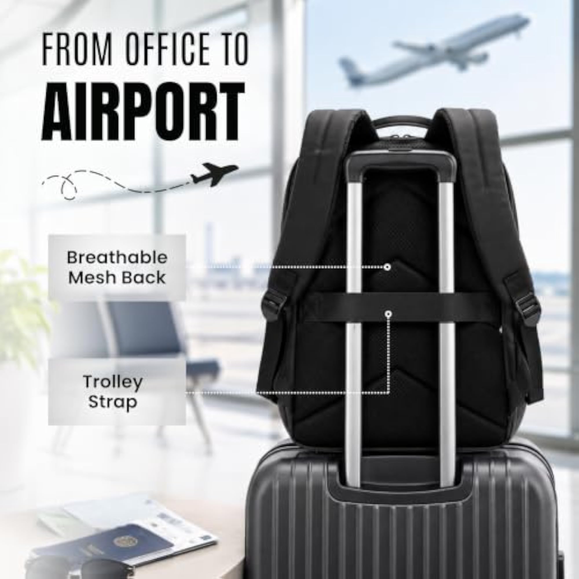 30L Laptop Backpack for Men & Women, Water Resistant