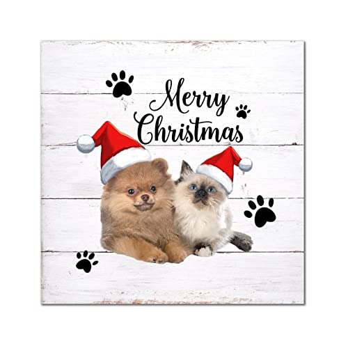 Plaque murale en bois Merry Christmas pour egayer votre bureau ou votre salon cet hiver