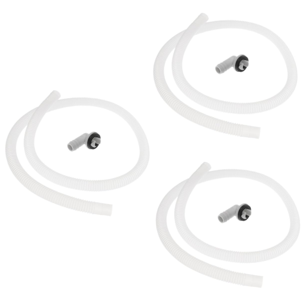 IMIKEYA 3 Set Tubo Scarico per Condizionatore con Kit Collegamento Flessibile Tubo Drenaggio Trasparente da Piedi per Climatizzazione e Split Compatibile