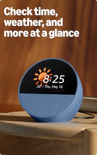 Image of All-new Echo Spot, Smart alarm clock with vibrant sound + Alexa, Black Smart Home Speaker Combo with Wipro Simple Setup 9W LED Smart Color Bulb