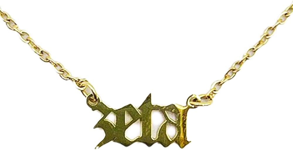 Sorority Shop Zeta Tau Alpha Necklace — ZTA 18K Gold Plated Sorority Necklace in Old English Font, Zeta Tau Alpha Gifts for Women