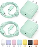 【iPhone 17 Charger】20W PD USB Type C power delivery wall plug, PD adapter 3.0 Quickly Charge , USB-C port provides Max 20W output power, 3X faster than standard USB charger. charging your up to 50% in just 30 minutes for iPad Pro Charging, At 3A Maxi...