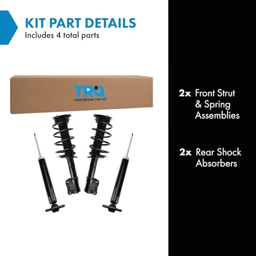 Image of TRQ Front and Rear Complete Strut Assembly & Shock Absorber Kit Complete Strut & Coil Spring Assembly Compatible with 2015-2023 Ford Edge 2019-2023 Lincoln Nautilus
