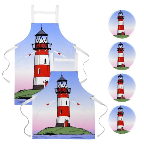 Tablier de serveuse lot de 2 pour restaurant bistrot bar et travail de cuisine
