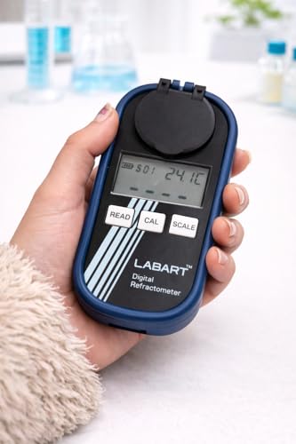 Image of LABART Digital Refractometer for Sugar, Honey and High Brix value Content Brix 0~90% /R.I. /Temp with Certificate