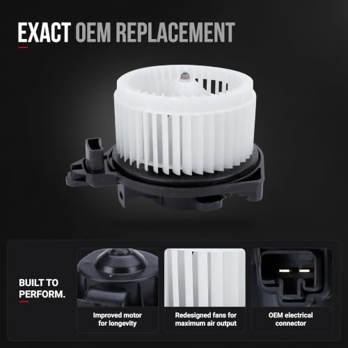 Image of Lower HVAC Blower Motor - Compatible with Toyota - Tacoma - Heater Blower Motor - Blower Motor Assembly - Replaces 87103-04044, 87103-04043AA, 700188, PM9297-2005-2015