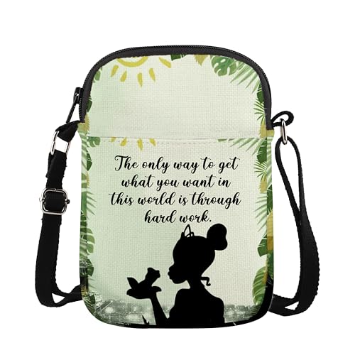 XYANFA Princess Crossbody Bag The Frog Cartoon Lover Movie Gift Princess Fans Wallet Bag Princess Themed Present For Women