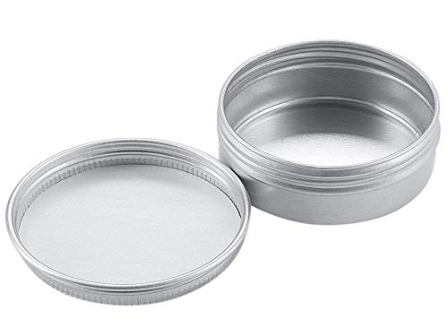 Hulless 4 Ounce Aluminum Tin Jar Refillable Containers 120 Ml Aluminum Screw Lid Round Tin Container Bottle For Cosmetic,Lip Balm, Cream, 12 Pack. #TOP2