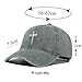Christan Jesus Cross Baseball Cap Embroidered Dad Hat Adjustable Fashion Hats for Men Women Polo Trucker Unisex Style Headwear(Grey)