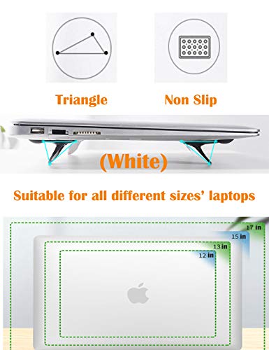 Soporte ergonómico plegable para teclado blanco - 2 piezas miniatura 6