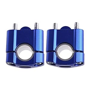 Maso – Rehausseur de guidon de moto universel – Bleu, 22 mm/28 mm