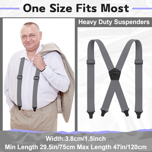 Image of Janmercy Men X-Back Hidden Suspender Airport Friendly