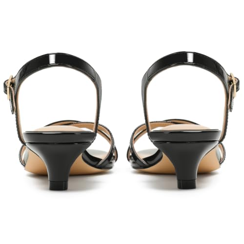 Image of Mostrin Strappy Heels for Women Ankle Strap Heels Women's Heeled Sandals for Party Prom Wedding