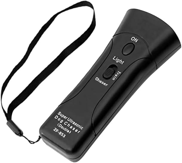 Super Ultrasonic Dog Chaser & Trainer – Portable Handheld Dog Repellent Device with LED Light, Safe Ultrasonic Pet Training Tool for Outdoor Protection & Dog Behavior Training