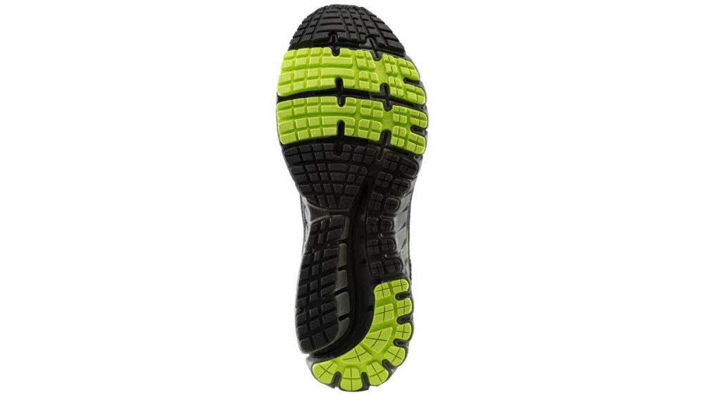 Brooks Mens Ghost Gtx Black Castlerock Lime Punch Sneaker